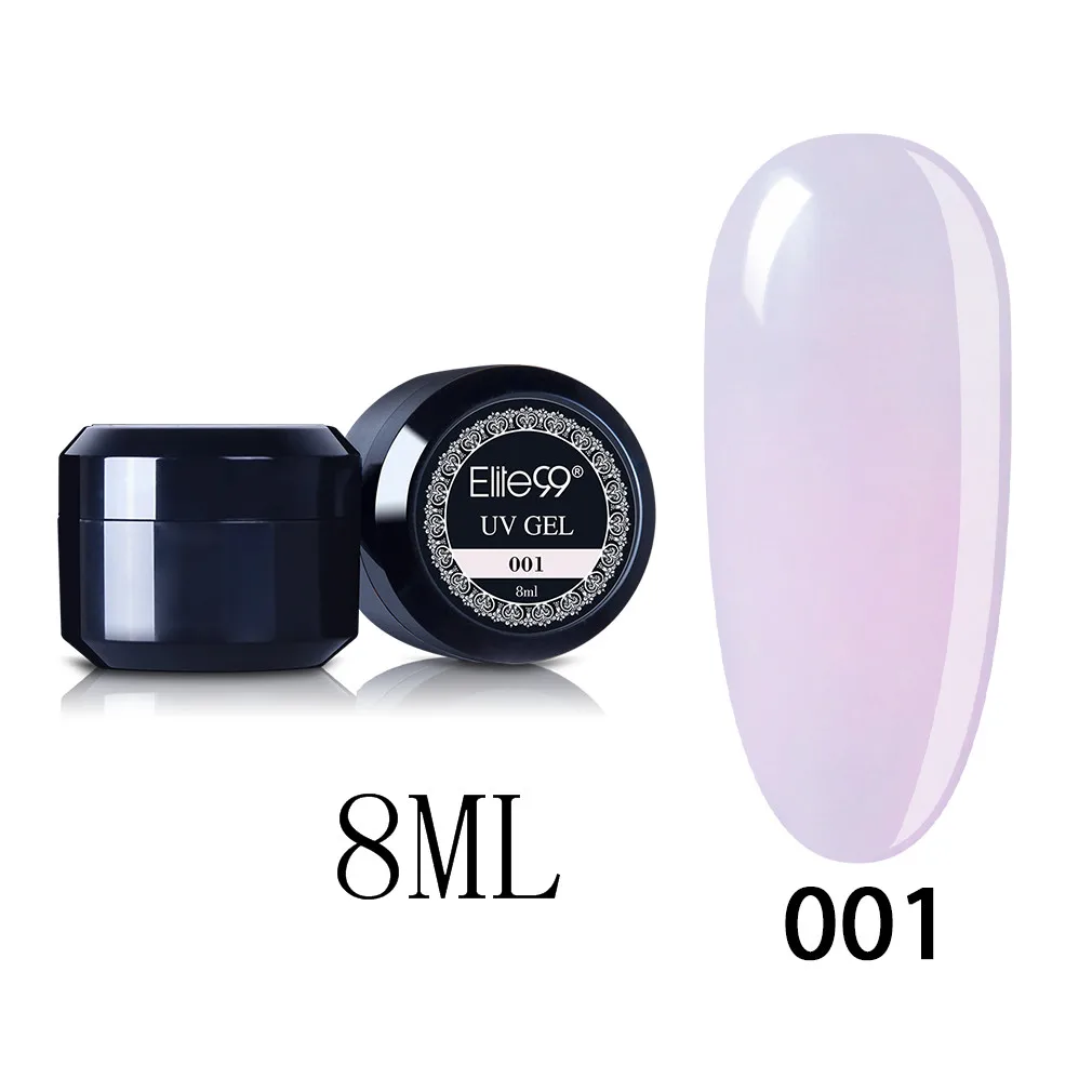 001-8ml Elite99 акриловый поли гель с кристаллами УФ светодиодный гель-кончик использовать с гвоздь акриловое перо усиление скольжение Быстрый гель продлевающий половой акт - Цвет: 001-8ml