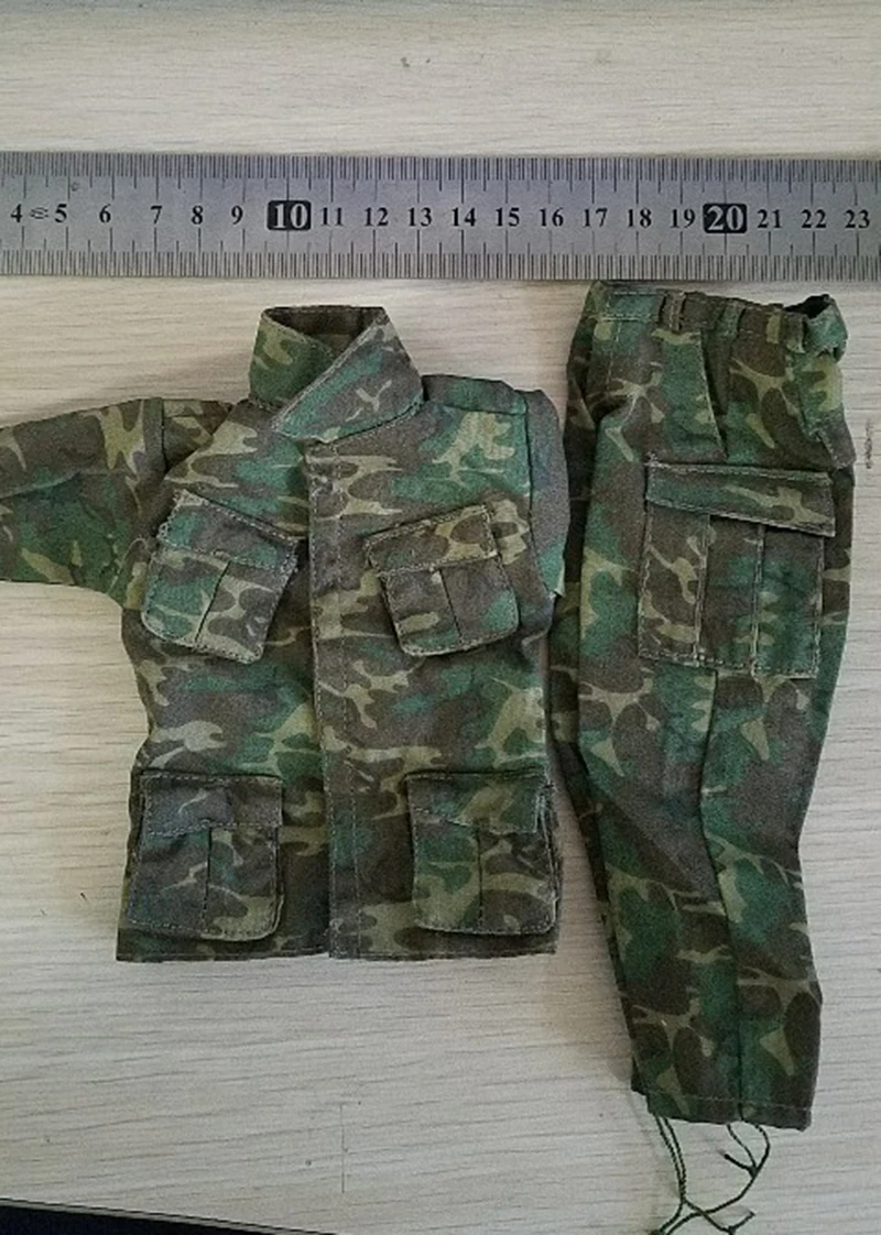 

1/6 Jungle Camouflage Clothes Set Coat and Pants