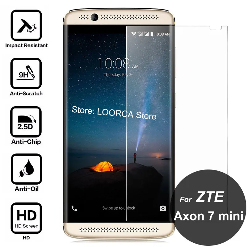 Для zte Axon 7 mini Экран протектор 2.5D 9h спереди Взрывозащищенный закаленное Стекло