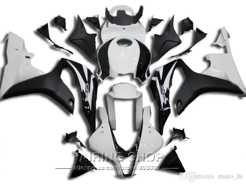 Комплект обтекателей под давлением для Honda CBR600RR 07 08 Классический белый черный