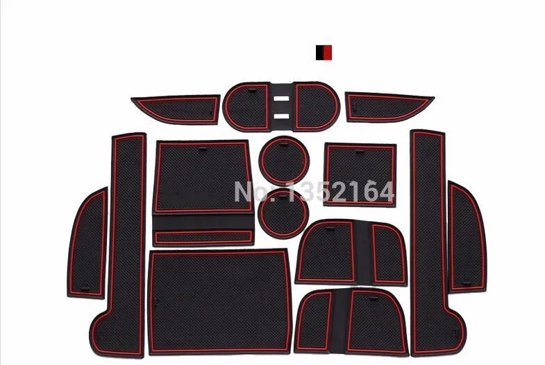 

Non-slip Interior door pad cup mat door gate slot mat for subaru Outback 2015 2016,14pcs/lot,car styling