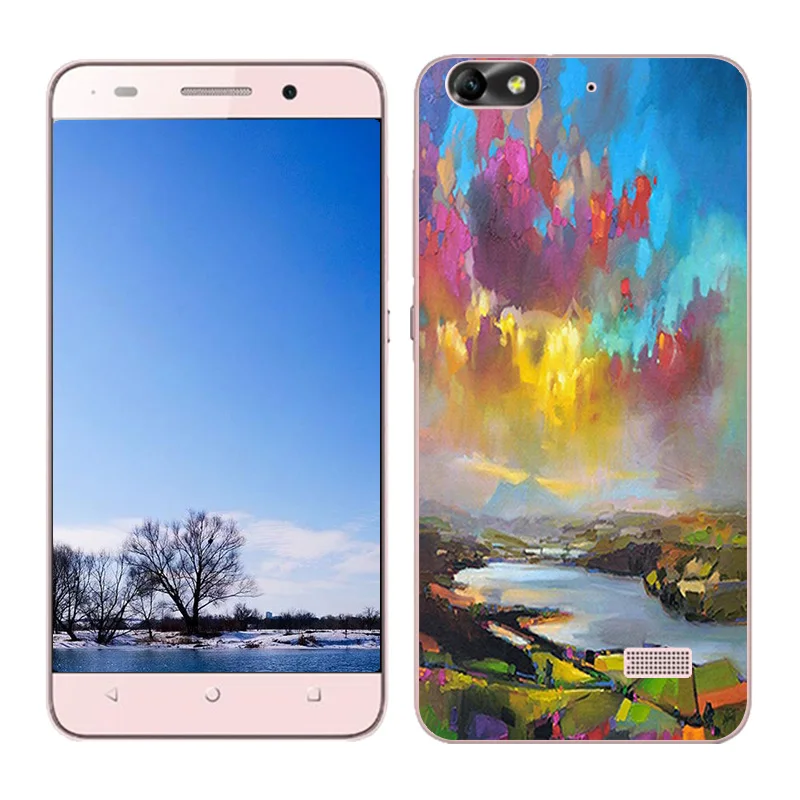 Роскошный мягкий силиконовый чехол для Huawei Honor 4C с масляной росписью защитная