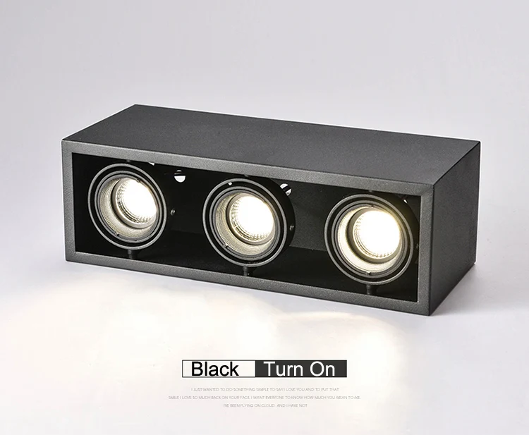 Черный Светодиодный потолочный светильник s spot светодиодный светильник освещение GU10 3*5 Вт Светодиодный светильник прямоугольник потолочный светильник, декоративный светильник ing для гостиной - Цвет корпуса: Черный