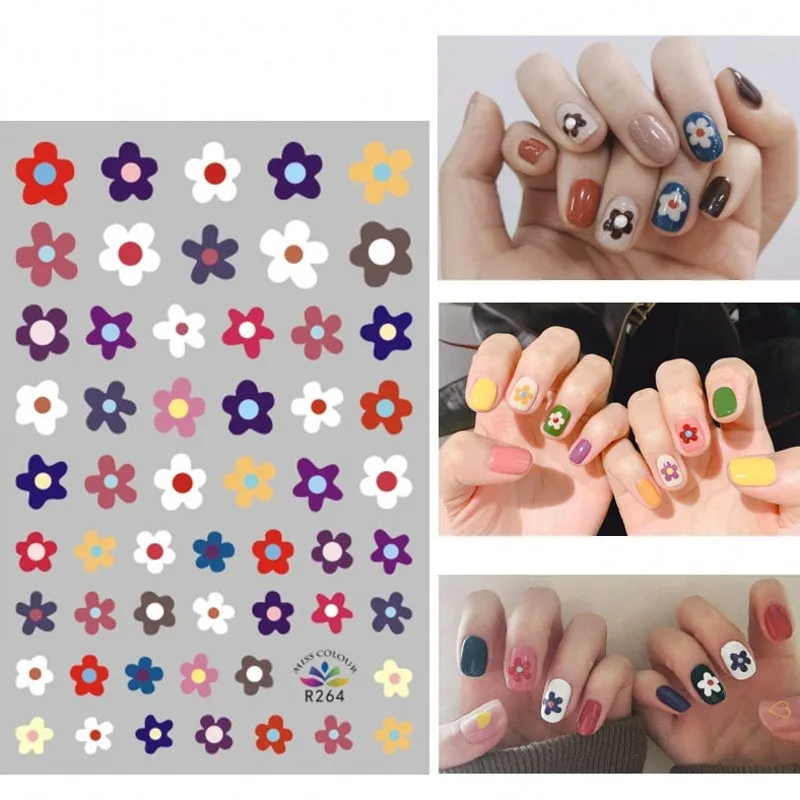 

1 x 3D Beauty Nail Stickers Colorful Flowers Strawberry Design Self Adhesive Nail Art Transfer Stickers Manicure Decoration TZ10
