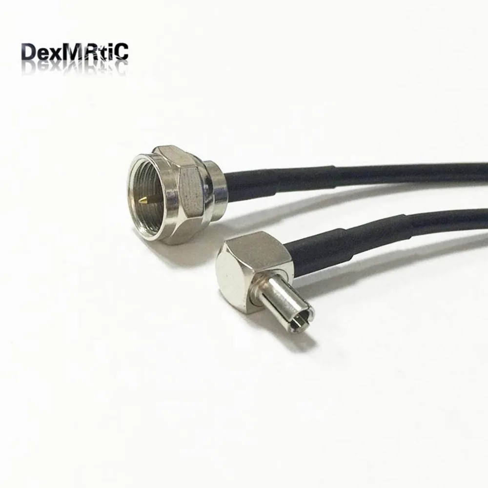 

3G ZTE modem extension TS9 RA 90-Degree to F male plug pigtail cable RG174 2meters 200cm