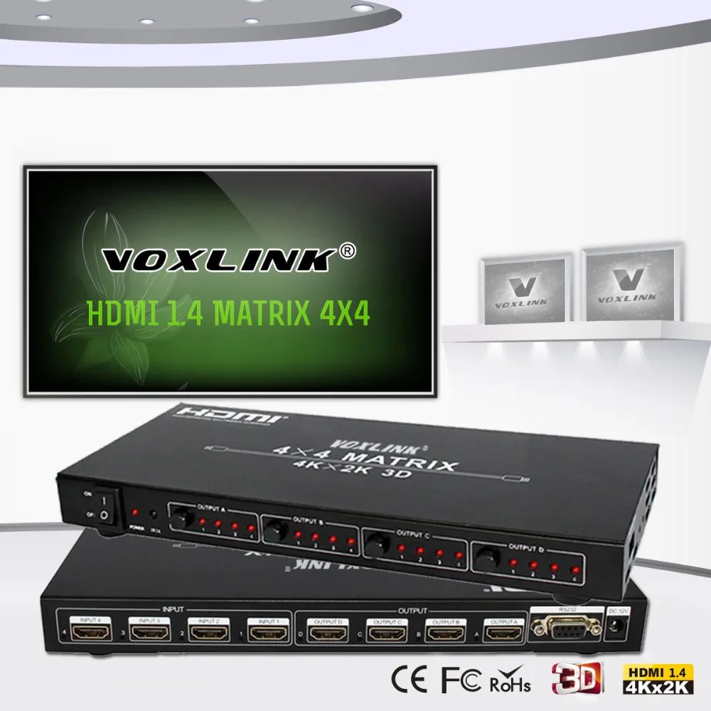 Hdmi матрица 1.4 HDMI 4x4 переключатель Splitter 4 К x 2 3D HDTV 1080P @ 120 Гц И 1080 P 60 Гц|hdmi matrix|hdmi