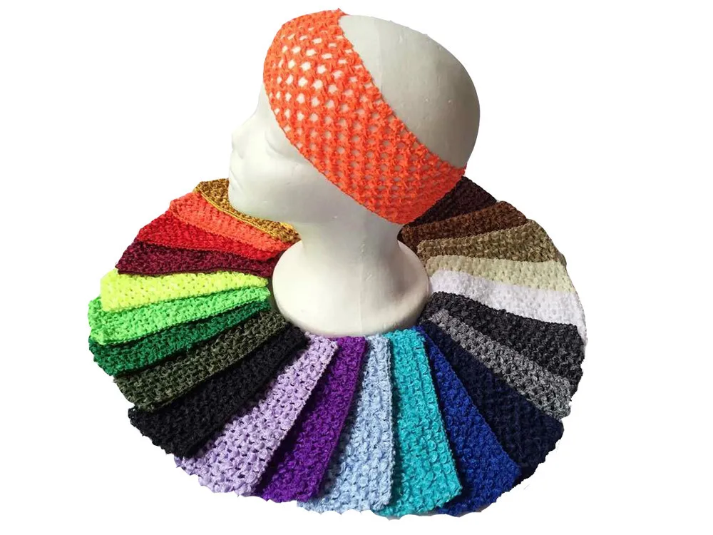 

Hot Sale 27colors Cute Crochet Headbands Hair Head Band Bow Kid Hair Accessories