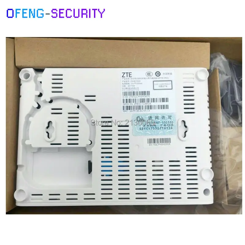 Gpon роутер gpon wifi ZTE GPON ONU ZXHN F600W с 2 портами ethernet + протокол SIP или H.248 | Безопасность и