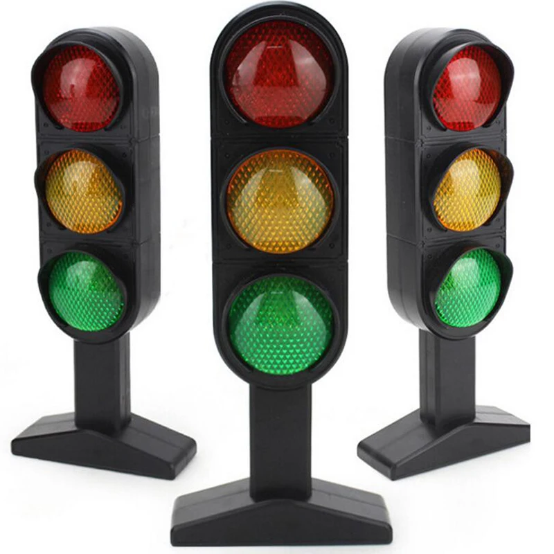 

Traffic Lights toy 24cm Road Signs Children Model Scene Simulation Teaching Child Traffic Light Signal Lamp Toy Live Voice