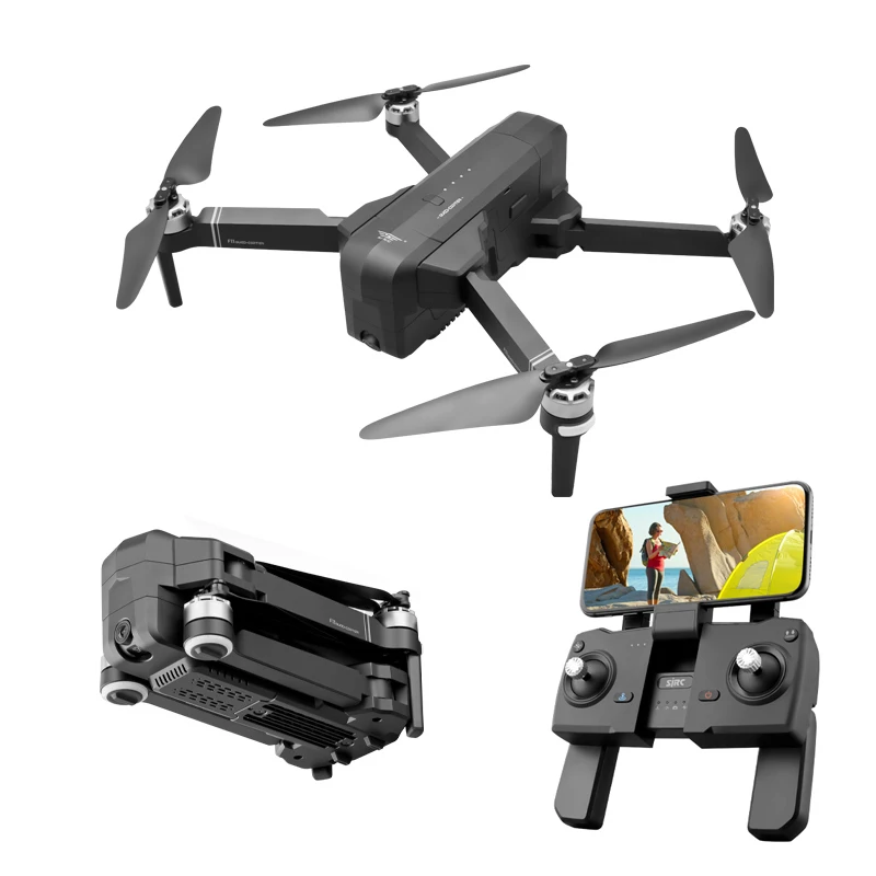 OTPRO F1 gps Дрон с Wifi FPV 1080P камера бесщеточный Квадрокоптер 25 минут время полета управление жестами складной Дрон RC дроны - Цвет: 1200m gps drone