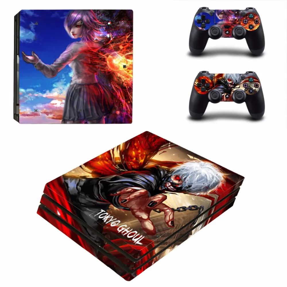 Аниме Tokyo Ghoul PS4 Pro кожи наклейки для Sony PlayStation 4 консоли и 2 контроллеры стикеры