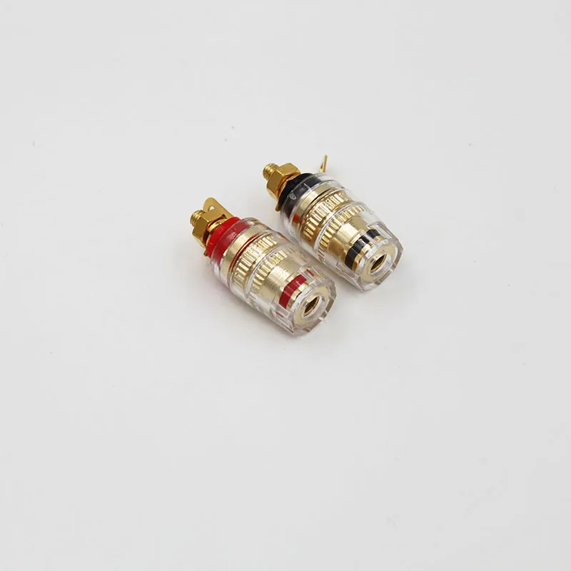 X012-2 copper plated audio terminal block female seat transparent banana head socket single | Обустройство дома