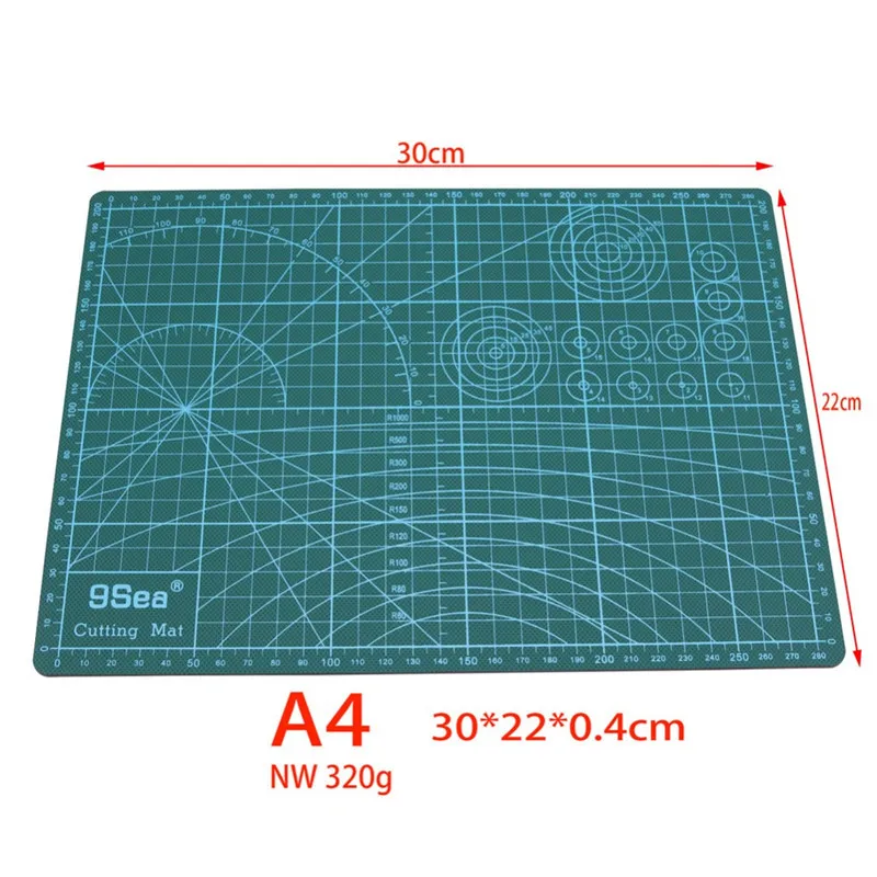 A4 cutting mat Нож из нержавеющей стали, круглый нож, швейные принадлежности, линейка, ножницы для рисования, для студентов, Обучающие Офисные инструменты - Цвет: A4 cutting mat
