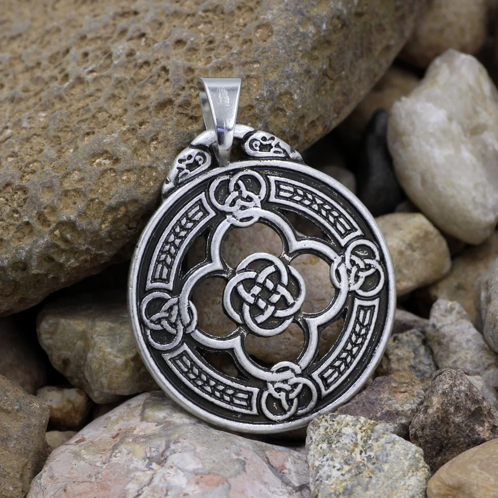 Norway Viking Warrior Shield Pendant Protection Renaissance Jewelry Valknut Necklace Norse | Украшения и аксессуары