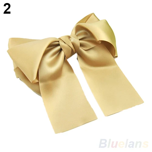 Корейский женский многоцветный сатин лента бант заколки для волос заколка хвост