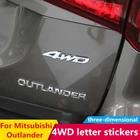 Для Mitsubishi Outlander 2013 2015 2016 2017 внешние модифицированные специальные 3D 4WD буквенные Стикеры с логотипом на четыре колеса