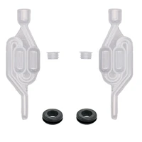 2 sets twin bubble airlock s type airlock one way exhaust water seal valve with silicon grommet beer wine making 2pcslot
