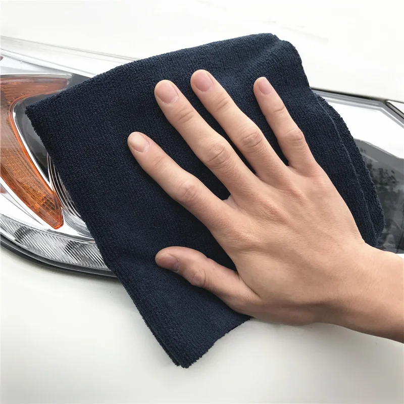 Lucullan 40X40 см 380GSM черный монстр Edgeless полотенце из микрофибры для мягких красок воск и полировки удаление