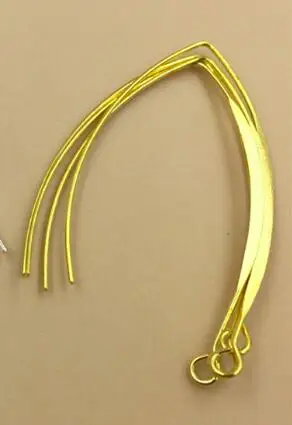 origal brass BASEHOME 20 шт. плоские крючки для сережек, французские крючки для сережек, настройки проволоки, базовые настройки для изготовления сережек - Цвет: origal brass
