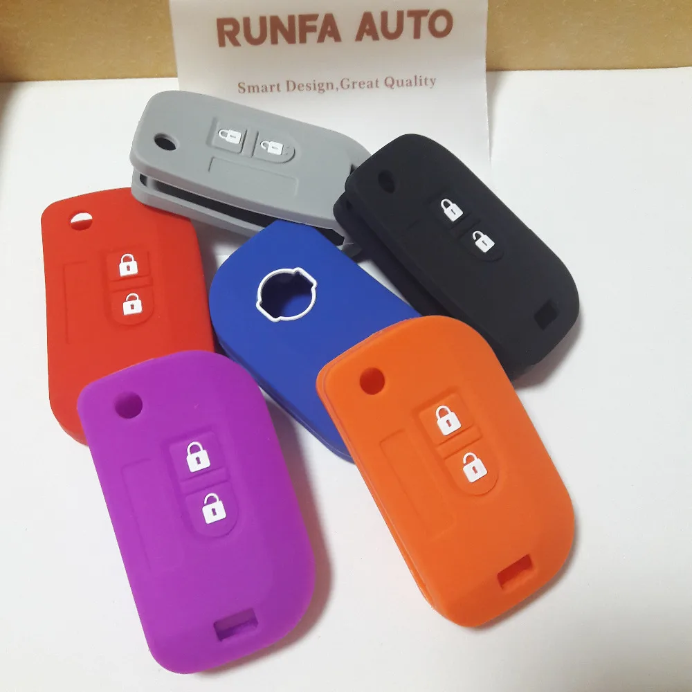 Защитный чехол книжка с 2 кнопками для Nissan Remote силиконовый Micra K12 Note Navara Qashqai PATHFINDER