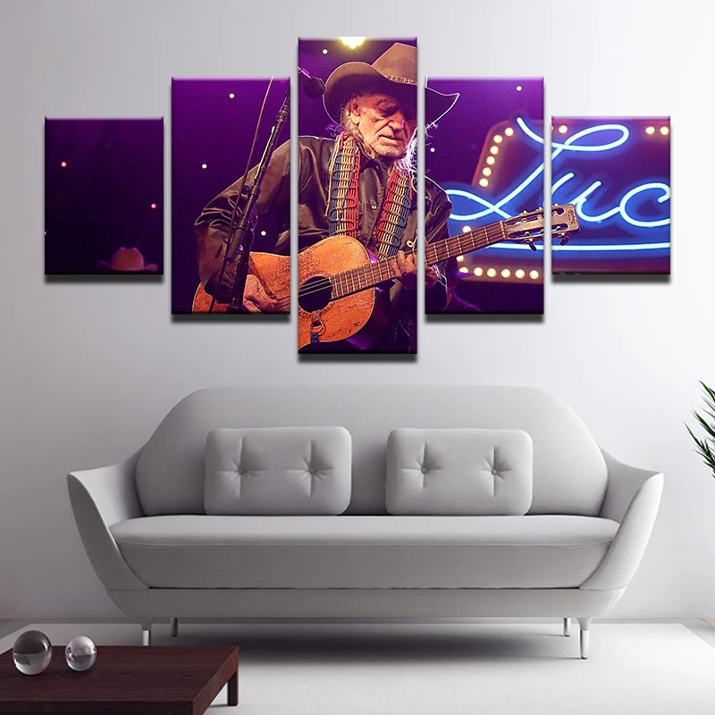 Картина на холсте с изображением певицы Вилли Нельсона Техасского Мусса для