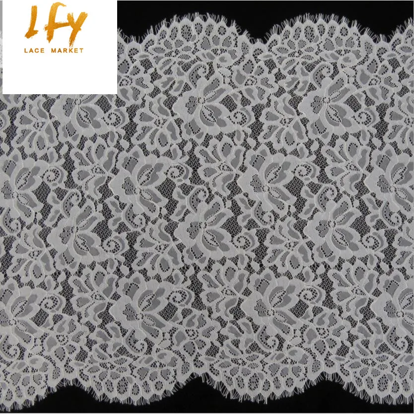 

56cm x 300 cm latest off white and black butterfly eyelash edge lingerie skirt dress DIY sewing garment accessory lace trim