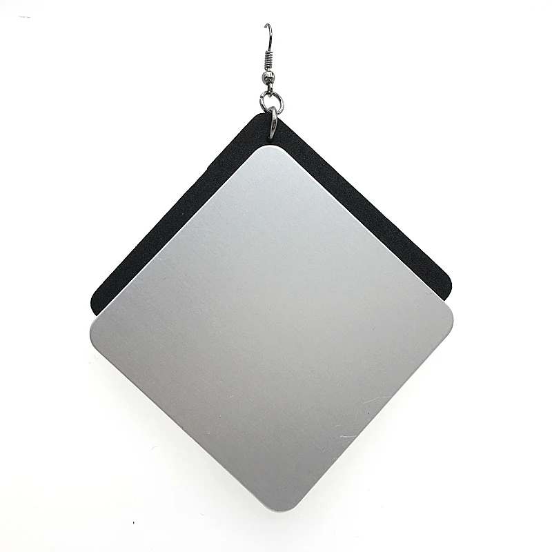 2018 Glamour Fashion Design Oversized Square Sponge Aluminum Alloy Combination Geometric Earrings For Women Accessories Jewel | Украшения и