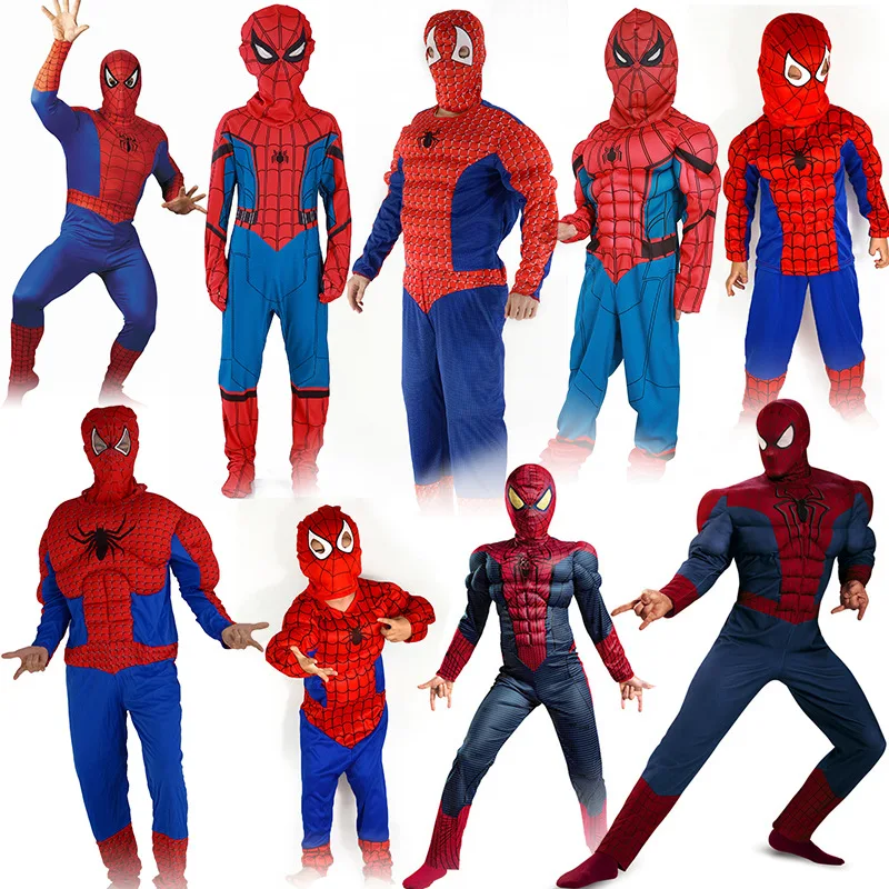 Человек паук косплей костюм для детей 3D принт спандекс Spidey боди мальчиков