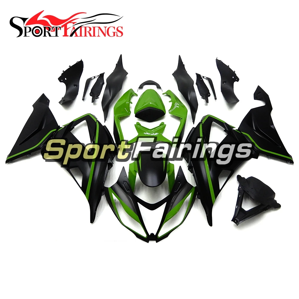

Полная впрыска Обтекатели для Kawasaki ZX6R ZX-6R Ninja 636 2013-2017 14 13 15 16 ABS обтекатель мотоцикла комплект бодикон зеленый