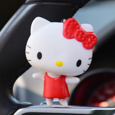 Hello kitty Doraemon Кики медведь мех помпоны детская игрушка брелок женский брелок металлические брелки для ключей ключи от машины сумка кулон Шарм D62 - Цвет: 5