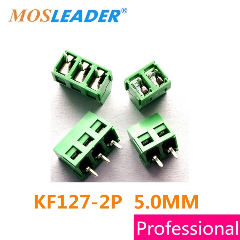 Mosleader терминалы KF127 2P 1000 шт. Железный 5.0 300 В 10A винт 3Pin 5 0 прямой контактный PCB