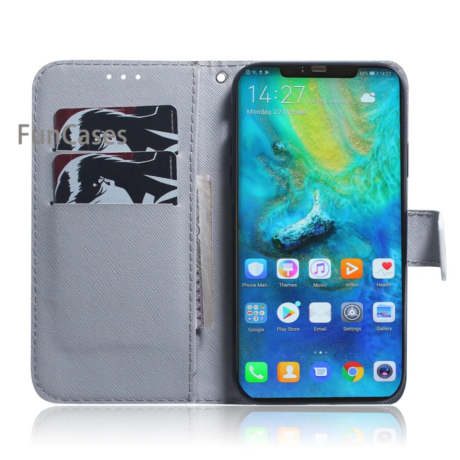 Чехол-книжка из искусственной кожи с рисунком для телефона estuche Huawei Mate 20 чехлы Ascend