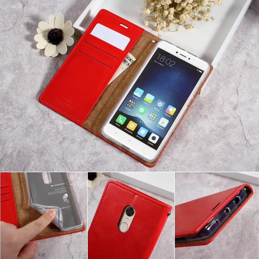 Mercury Goospery для Xiaomi Redmi Note 4 чехол Blue Moon Флип кожаный протектор 4- 5.5 дюймов - купить по