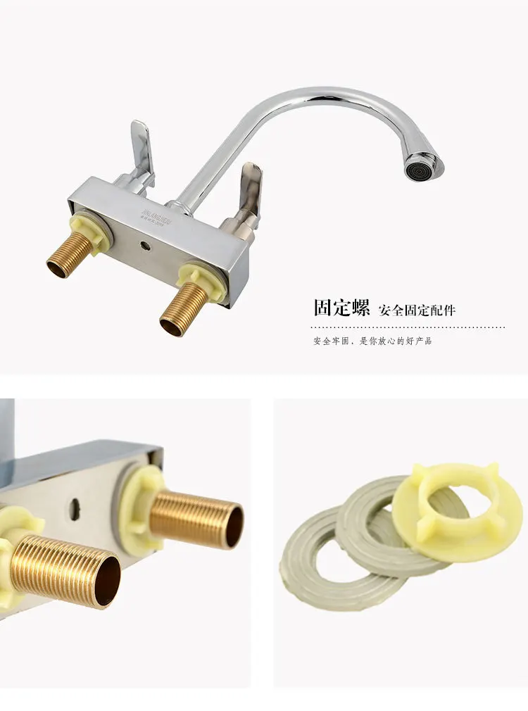 Бесплатная доставка двойной кран для кухонной раковины с полированной