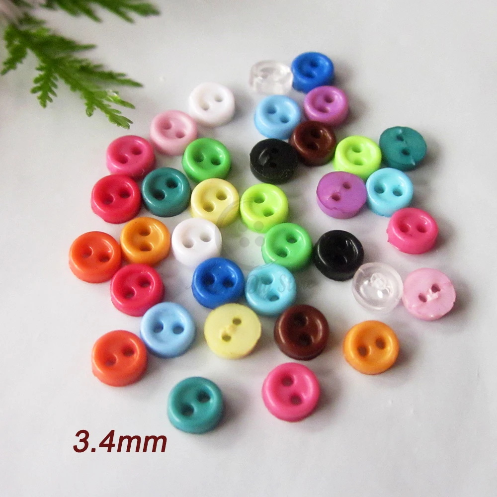 

3mm Tiny Button 144pcs Mixed / 1 color Thin Edge Mini Button for Crafts 17 Colors Small Doll Clothes Buttons Doll Sewing Supplly