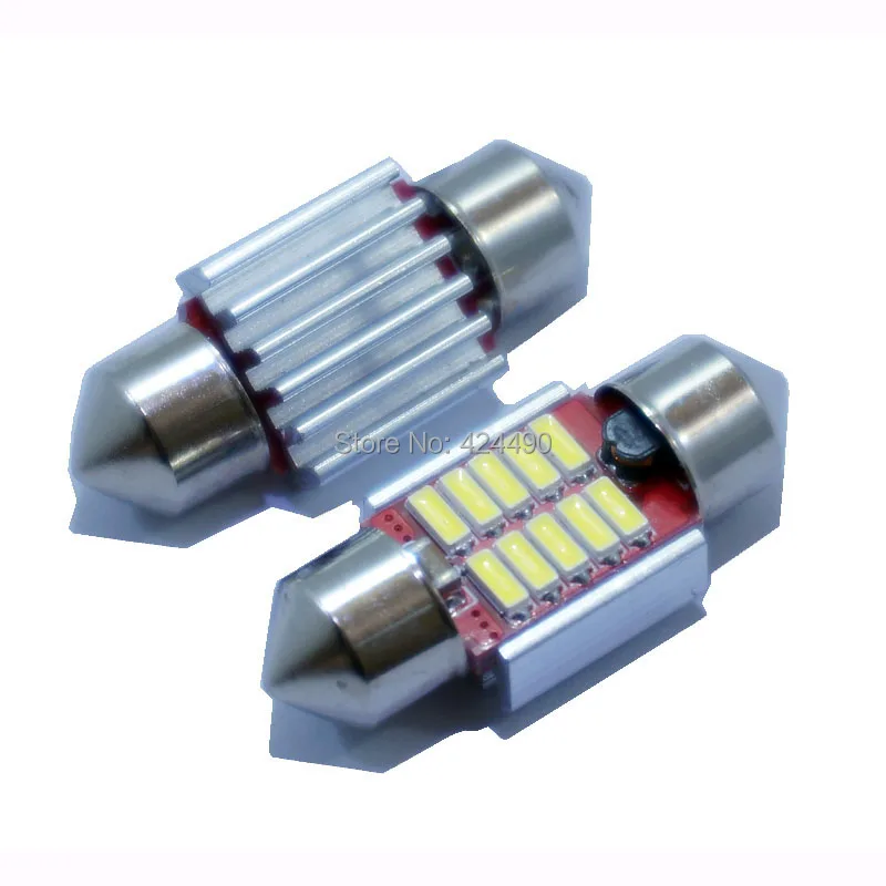 AORUNYEBAO супер яркий Festoon C5W LED 10 SMD 12SMD 3014 31 мм 36 39 41 декодирование Canbus без ошибок 12 В