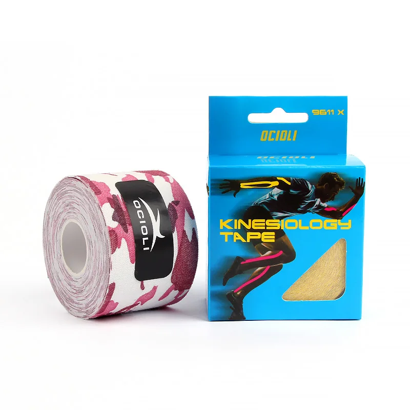 Pink camo with box Macure лента Спортивная хлопковая кинезиологическая лента эластичная клейкая мышечная физиотерапия лечение травм Поддержка К активный Nastro Kinesiology Спорт - Цвет: Pink camo with box