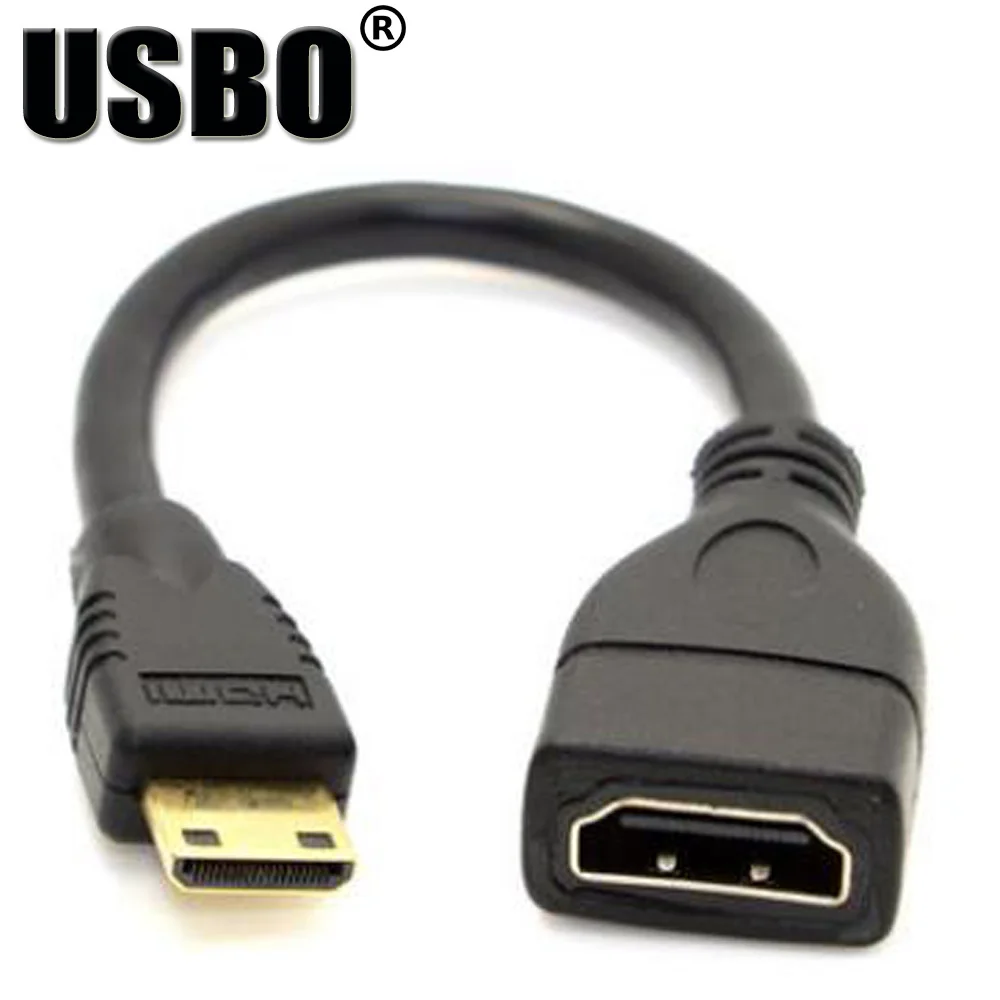 Черный 0 1 м высокоскоростной позолоченный разъем коннектор HD монитор 4 в мини HDMI