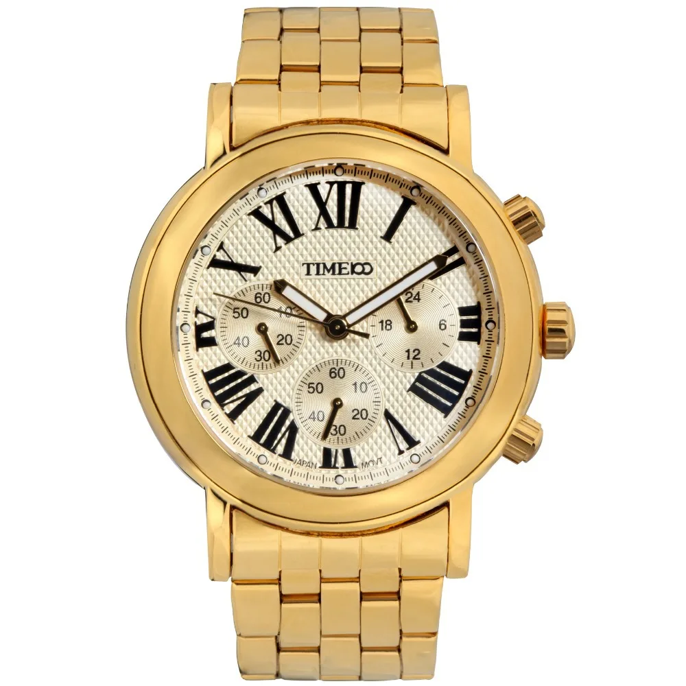 TIME100 мужские часы стрелочный дисплей Круглый Корпус Стальной Ленты Циферблат