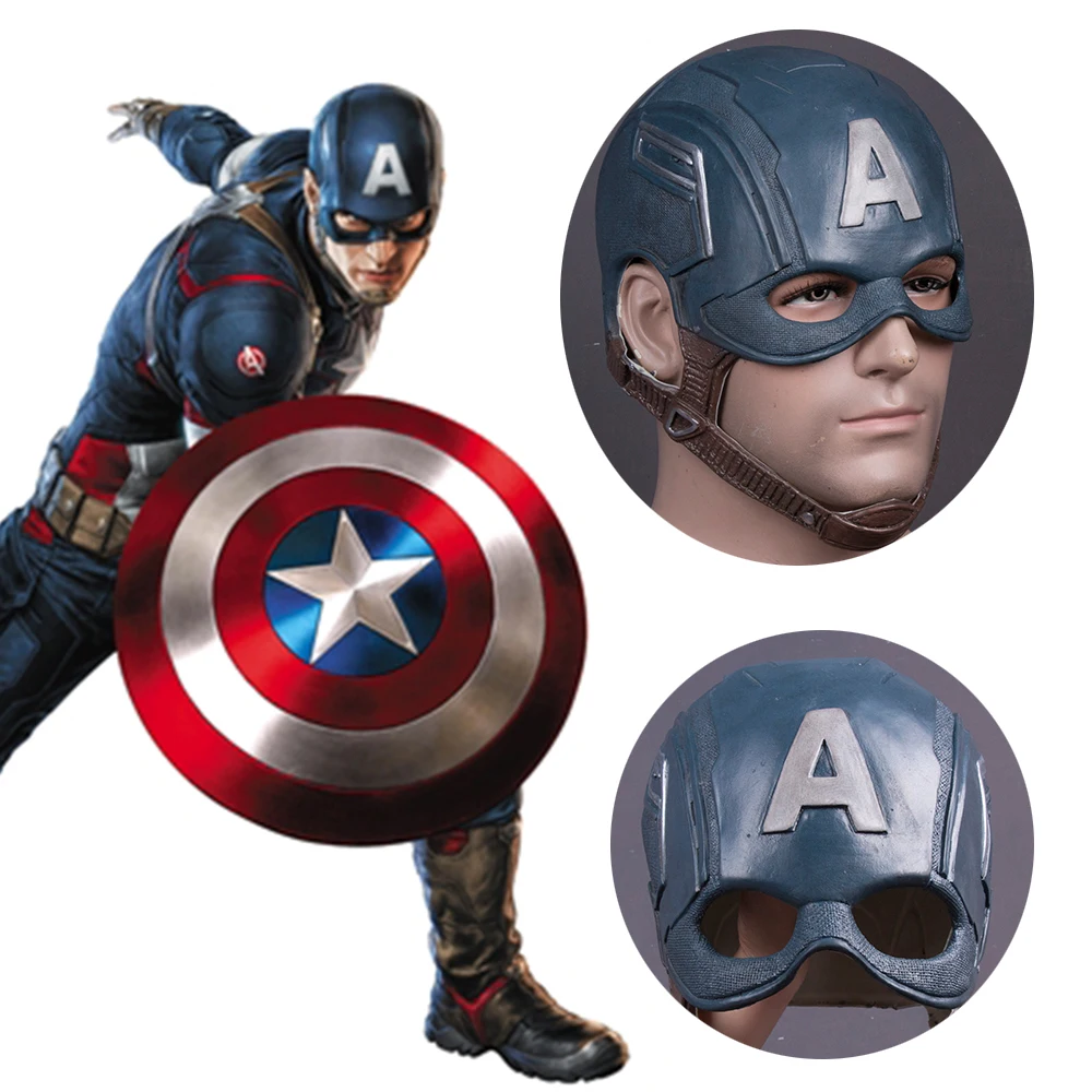 Капитан американские маски костюм для косплея из латекса Хэллоуина|latex superhero mask|superhero movie propstoys toys |