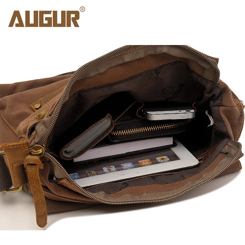 AUGUR Brand Hot Sell Men's Messenger Bags Casual Canvas Shoulder Bag Male Crossbody For Men bolsa masculina Travel |