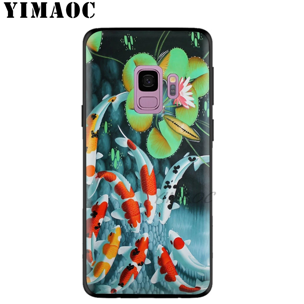 Мягкий силиконовый чехол YIMAOC Koi Fish Lucky Japan из ТПУ для Samsung Galaxy S10 S10e S9 S8 Plus S7 S6 Edge &amp J6 |
