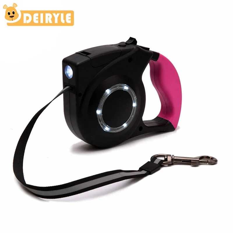 Выдвижной Поводок для собак Светодиодный светильник 4 м собачий поводок прогулок