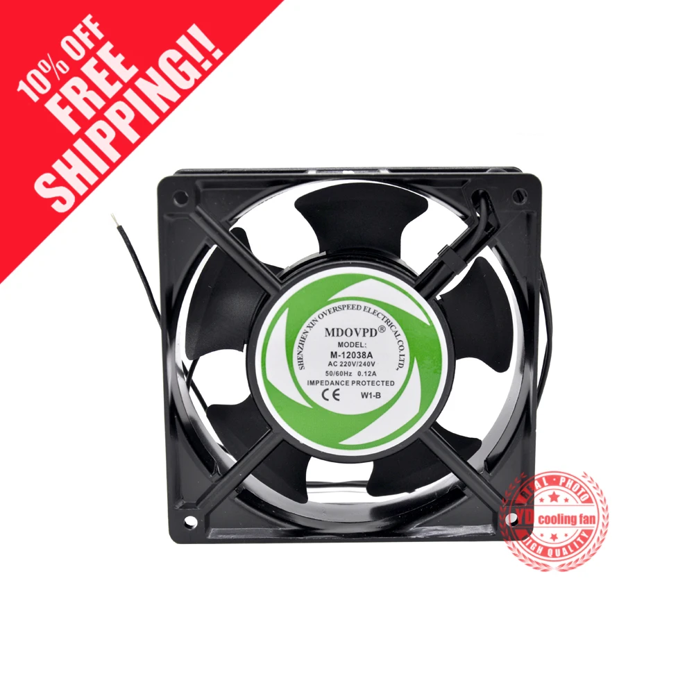 Новый MDOVPD M 12038A 12038 220V/240V0.12A шарикоподшипник системы Корпус Вентилятор охлаждения|
