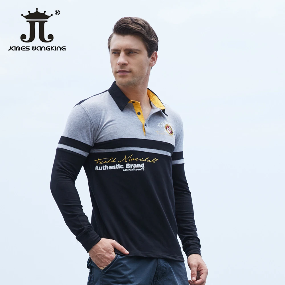 2019 новейший внешней торговли плюс Размеры Для мужчин рубашка поло с длинным