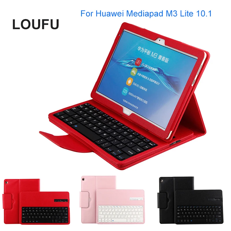 Loufu магнит Bluetooth клавиатура 4 0 для huawei Mediapad M3 Lite 10 1 крышка клавиатуры чехол