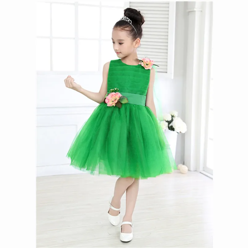 Зеленые костюмы Феи для девочек Платье на Хэллоуин Авеню Neverland Garden fairy Детский