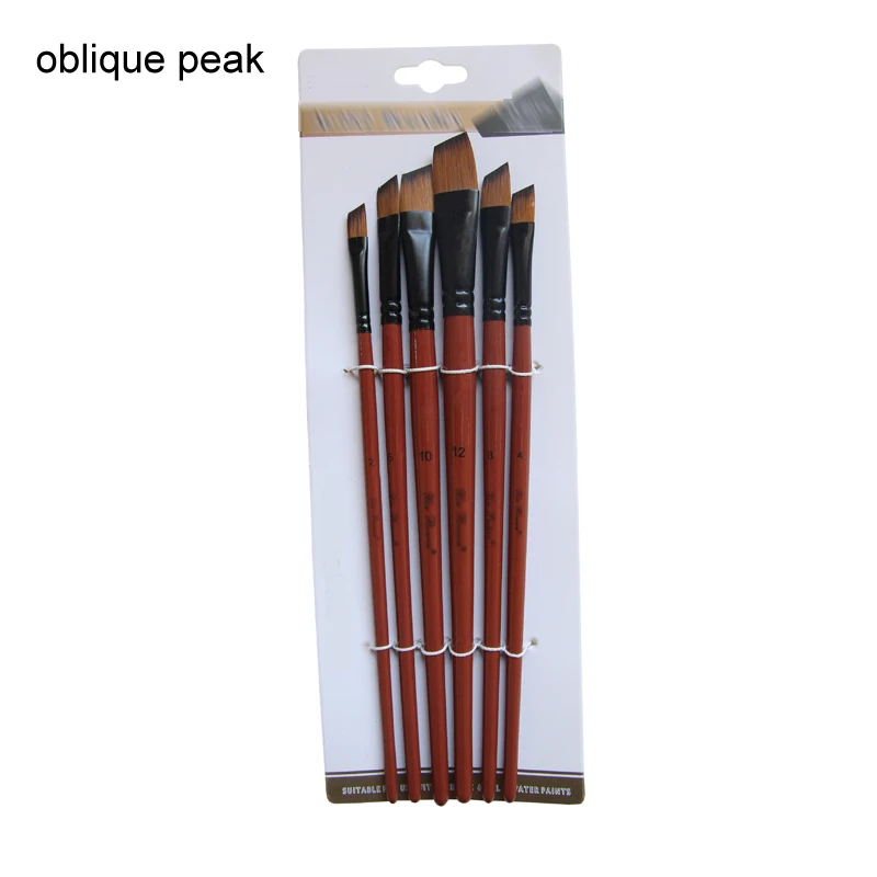 oblique peak Рисование товары для рукоделия краски ремесло нейлон волосы художественная модель краски по номерам ручки кисти художника набор кистей для рисования - Цвет: oblique peak
