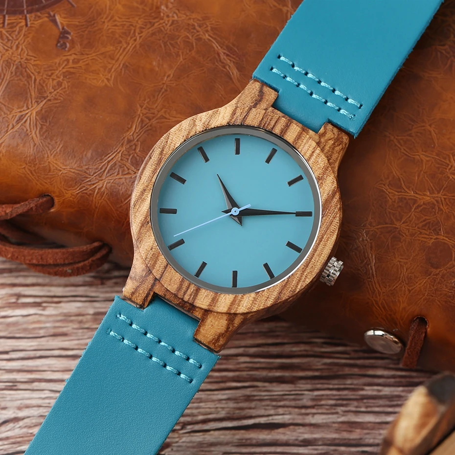 To My Mum-Engraved Wooden Watches Luxury Wristwatch Womens Watch Automatic Quartz Watches Turquoise Blue Timepieces in Gift Box to my daughter mom s blessing engraved wooden watch women watch japan automatic quartz watches girl wrist maple wood watch gifts