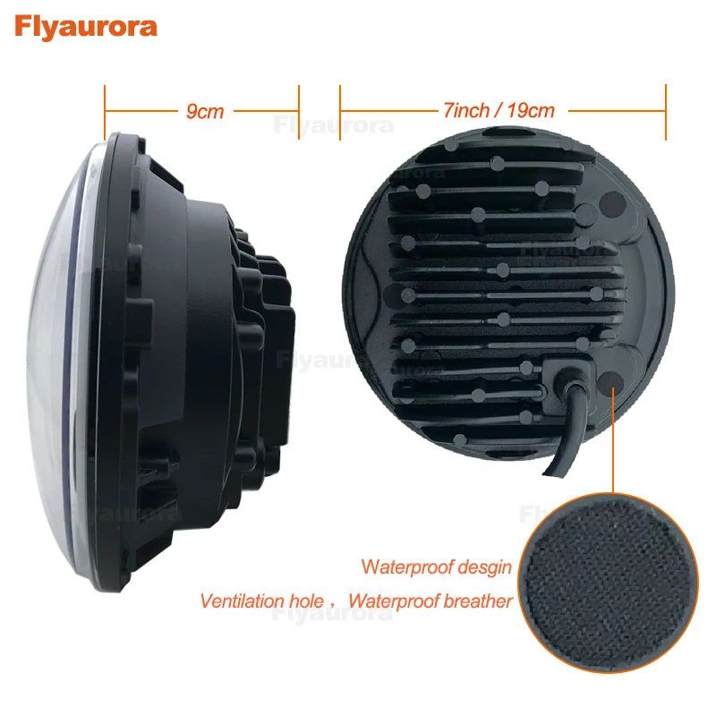 60 W светодиодные фары H4 H13 Hi Lo луч проектора Ангельские глазки автомобиль свет